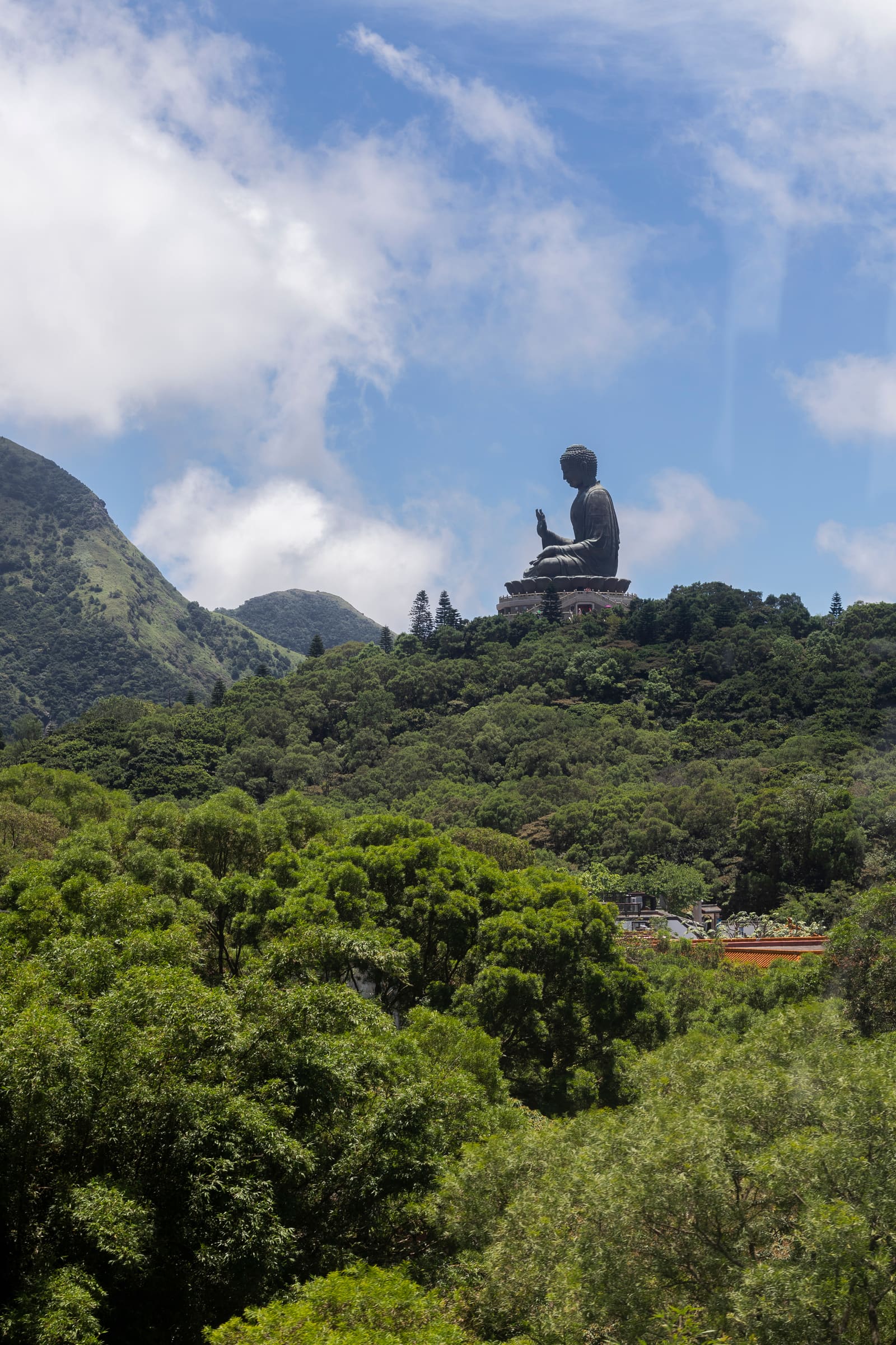 大屿山群峰、林地与天坛大佛